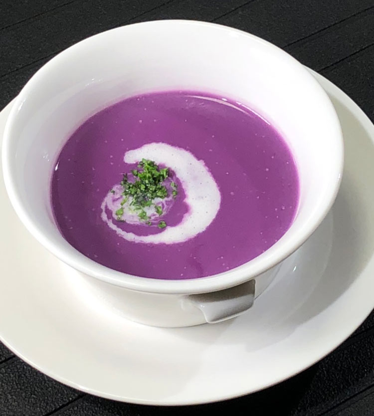 紫芋と生姜のポタージュ
